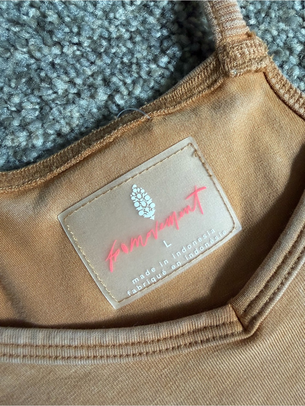 Free People Movement jumpsuit, size large terracotta camel brown, relaxed fit - Picture 5 of 8